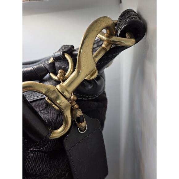 Coach Purse G0768-11438 BLEECKER Signature Series Leather Canvas Bucket Bag - Picture 7 of 16